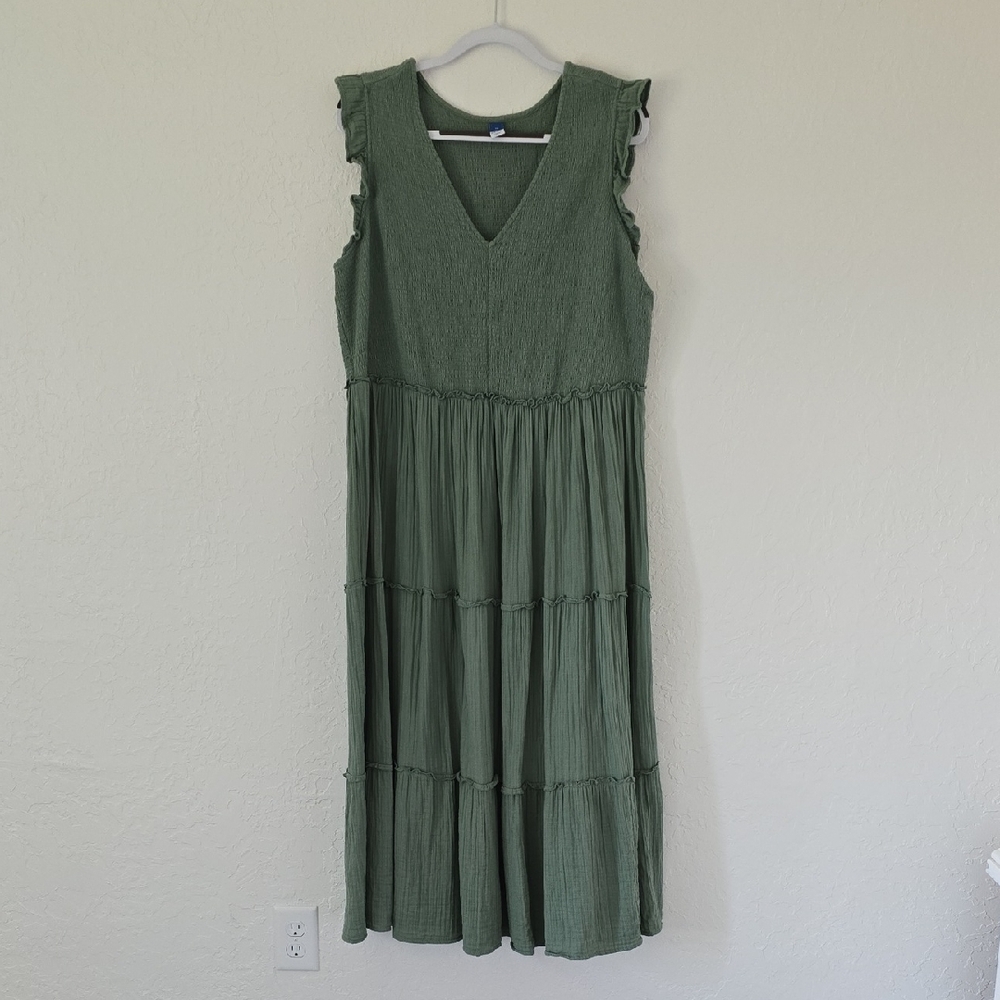 NWOT Green Old Navy Smocked Dress Size 2x